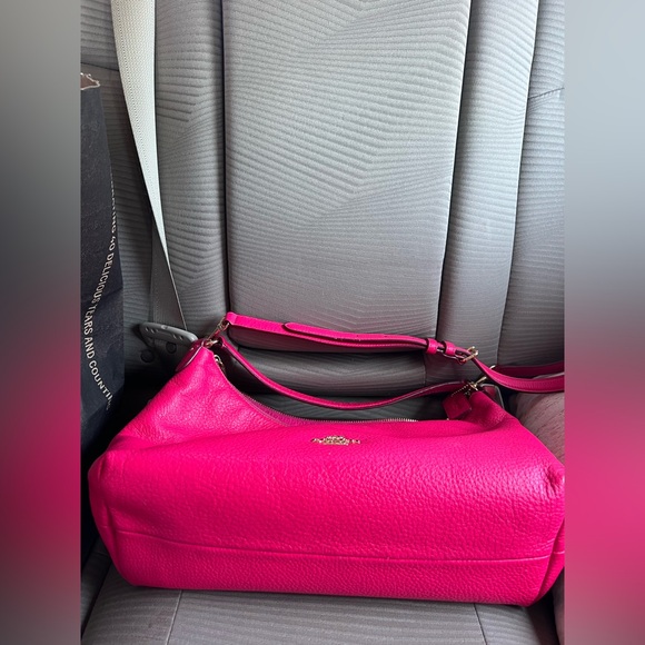 Coach Hot Pink Shoulder Bag with Structured Design - Picture 9 of 9